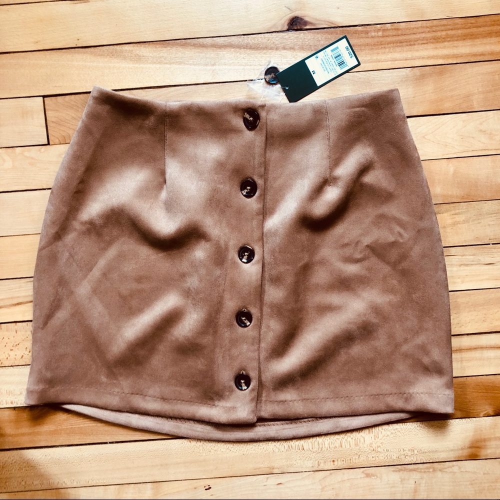 NWT!!! Tan Suede Skirt